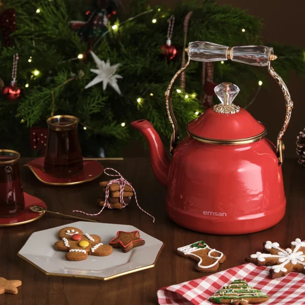 خرید کتری قرمز پاپیونی امسان مدل Troy اصل ترکیه